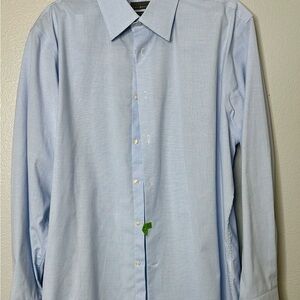 Nordstrom Light Blue Checkered Dress Shirt